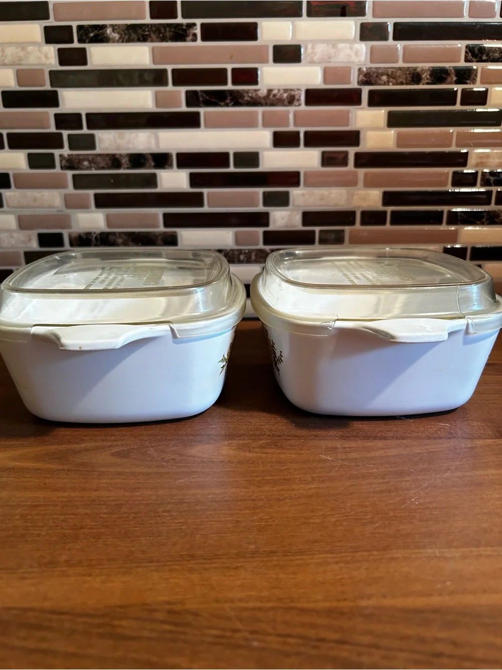 Vintage Corningware Spice of Life Casserole Dish 2.75 Cup- Set of 2 P43-B w/lids